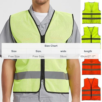Fishing Vest - Work Vest for Men V Neck Zip Up Lightweight Breathable Sleeveless Utility Jackets Mesh Outwear Vests 2026 - color: 01# Red