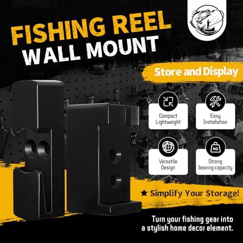 Baitcasting Fishing Reel Holder Reel Storage Holder Fishing Reel Wall Mount Rack (Baitcasting, 6) - style: Baitcasting Use
