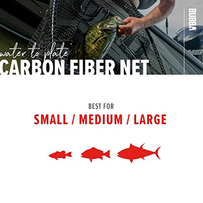 BUBBA Landing Nets with Corrosion Resistant Construction, Non-Slip Grip Handle and Carbon Fiber Shafts for Fishing, Angling, Boating and Outdoors - style: 20 Inch