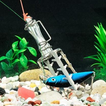 Fishing Bait Retriever with Serrated Grabber Hook and 98.4ft High-Power Line, Lure Snag Recovery Tool for Shore and Boat Anglers