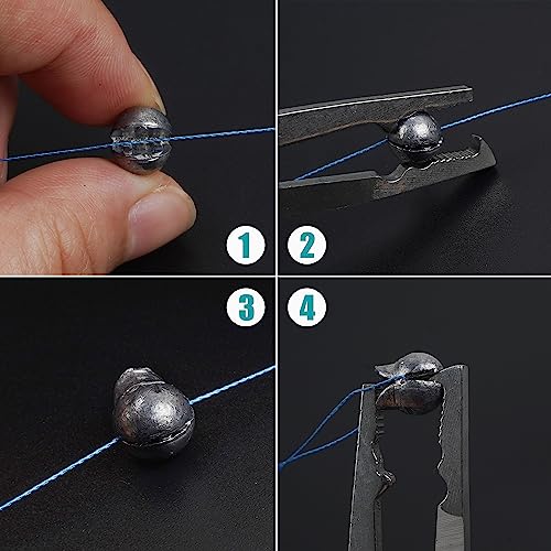 100 Pack Split Shot Fishing Weight Removable Clip On Fly Fish Line Sinkers Round Egg Fishing Sinker Saltwater Lead Weight Bass Fishing Freshwater - color: 0.8g - 100 Pack