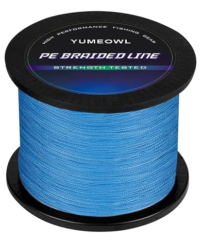 Thinner Braided Fishing Line, Ultra-Strong Abrasion Resistant Zero Stretch Braided Line, 4&8 Strand - color: Ocean Blue, size: X4-10lb-1093yds-0.09mm