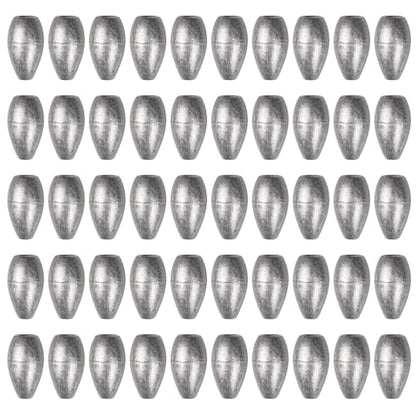 Lead Worm Weights, Bullet Fishing Sinkers for Texas Rig | 40/50 Pack Lead Worm Weights, Smooth Hole , Weedless Rig for Texas Rig and Finesse Bass Fishing 1/8 3/16 1/4 3/8oz - size: 1/8oz-50Pcs
