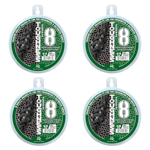 Ray Fishing Toughness 8 Strands Braided Fishing Line | Cast Further & Lasts Longer, Greater Abrasion Resistance, Strong Knot Strength, Smaller Diameter, Fresh and Salty - color: Moss Green, size: 0.25mm-25Lbs
