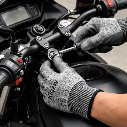 ANSI A3 Cut Resistant Work Gloves, 6 Pairs, XL | ANSI A3 Cut Proof, 13G HPPE Nitrile Coated, Non PFAS, Superior Oil Grip, All-Day Breathable, Durable, Easy Size ID