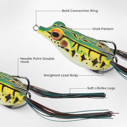 KastKing Superpower Braided Fishing Line and Lure Kit, 4X Braid Line with Hard & Soft Baits, Topwater, Jigs, Rigs&Jerkbaits, Complete Freshwater Fishing Gear Set for Bass,Trout & Walleye,Gift for Men - size: Line: 65LB-200 Yds + Lure: Frog 1pc