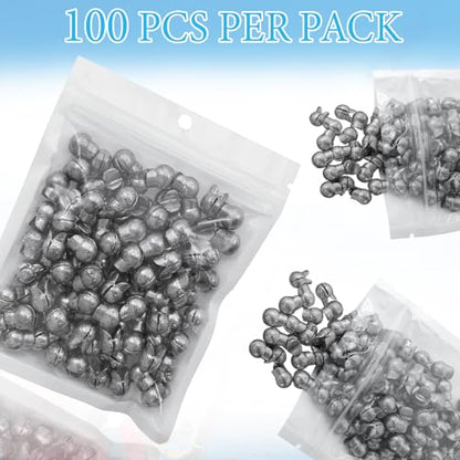 100Pcs Split Shot Fishing Weights Sinkers Open Mouth Design Weight | Large Capacity Removable Lead Assortment Clip On Fishing Accessories for Freshwater Saltwater - style: 1/16oz