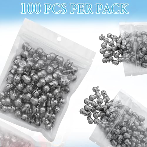 100Pcs Split Shot Fishing Weights Sinkers Open Mouth Design Weight | Large Capacity Removable Lead Assortment Clip On Fishing Accessories for Freshwater Saltwater - style: 1/20oz