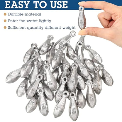 27 Pcs Bank Sinker Fishing Sinkers Weights Bank Weights for Ocean Saltwater Freshwater Surf Bass Catfish Fishing Casting Gear Tackle - size: 3 oz