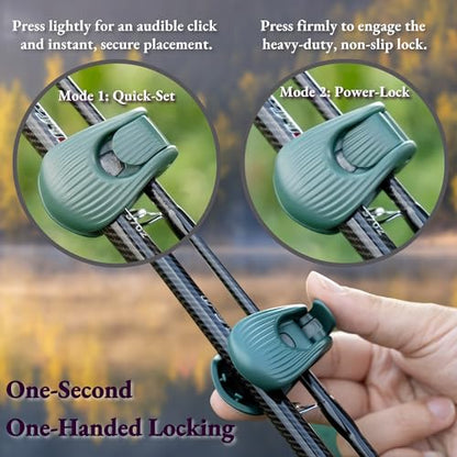 Fishing Rods Belt Rod Straps, Fishing Rod Clip Fit for Casting Rods, Spinning Rods Bass Rod and Fly Rods (4 Color, 4 pcs) (BLUE) - color: BLUE