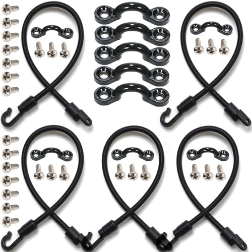 5Pcs Rod Tamer Strap Holder Deck Mount Connector Mount Rod Strap Rod Hold Down Strap for Boat Kayak Fishing - size: 12 Inch