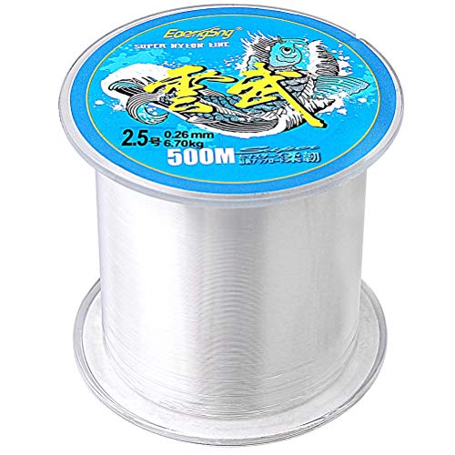1641 Ft Clear Fishing Line, Strong Fishing Wire Monofilament Invisible Nylon Fish String for Hanging Decorations Balloon Garland Crafts