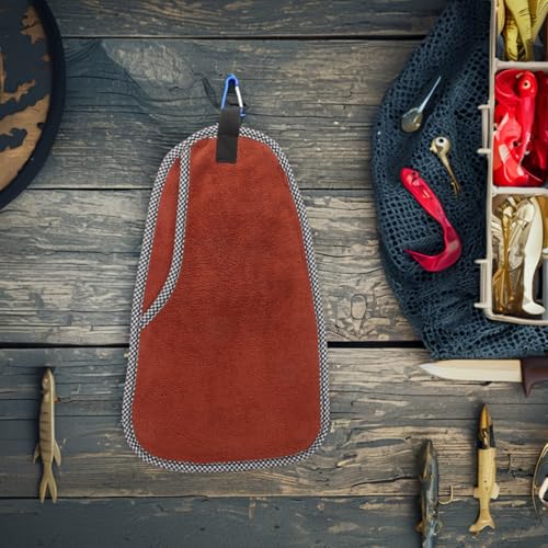 GANAZONO Fishing Towel with Clip Quick Dry Microfiber Hand Towel for Saltwater Fishing Outdoor Camping Hiking Accessories