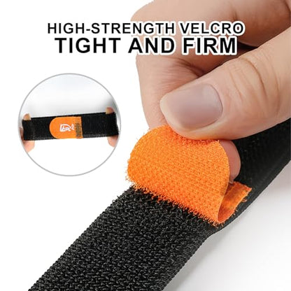 Fishing Reel Spool Cover Protector Band, Elastic Hook and Loop - color: Orange