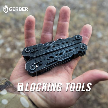 Gerber Gear Truss 17-in-1 Multitool with Pocket Knife and Needle Nose Pliers - Gifts for Men, Compact EDC Gear, Black with Standard Sheath - style: Black Standard Sheath