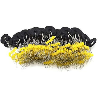 Senyu 6 in 1 Fishing Bobber Stopper,Soft Silicone Float Sinker Stops,100Pcs Cylinder,Oval Float Stop Stoppers - size: Large