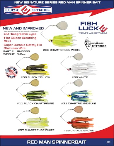 Redman Spinner Bait by Jimmy Houston, 3/8 Ounce Colorado Spinnerbait - color: Black/Yellow