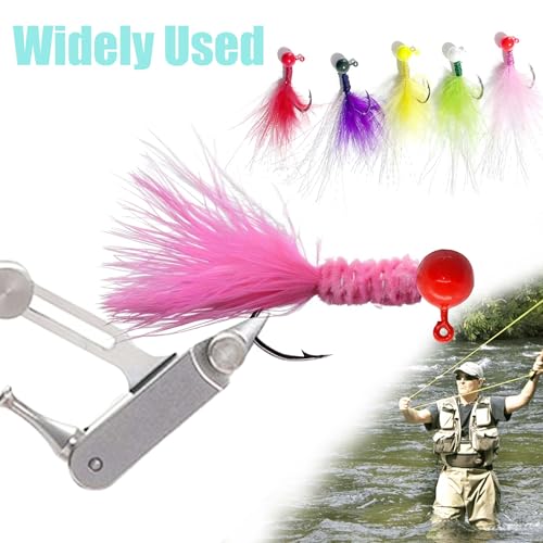 100pcs Fly Tying Jig Heads Kit, Jig Heads for Fly Fishing for Trout Crappie DIY Lure Making Kit 1/64oz 1/35oz 1/16oz - size: Jig Heads100pcs-1/64oz