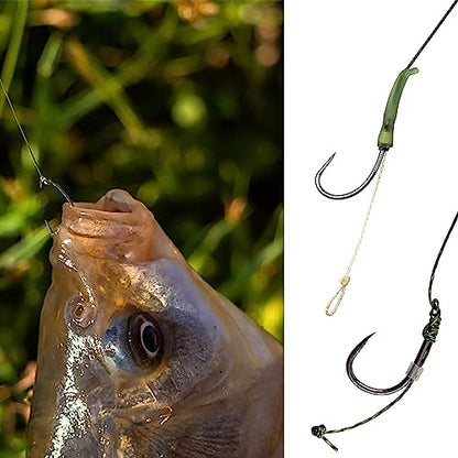 OROOTL Barbless Fishing Hooks, 180pcs Carp Fishing Hooks Barbless Carp Hooks Circle Hook Freshwater Saltwater Fly Tying Hooks Carp Hair Fishing Tackle - size: 10#-180pcs