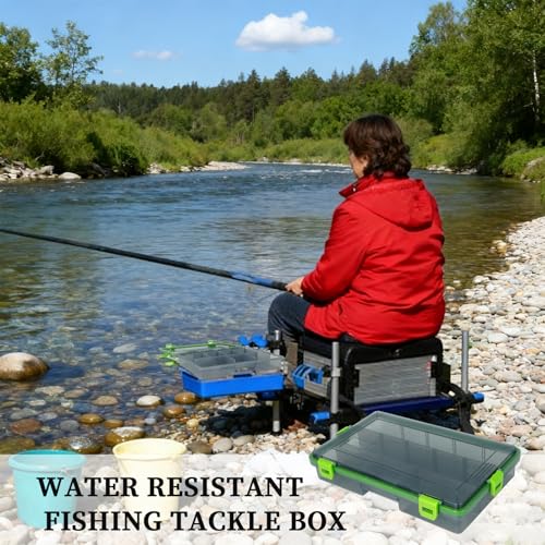 8 Pcs Fishing Tackle Boxes with Adjustable Dividers Waterproof Clear Fishing Tackle Storage Organizer Airtight Plastic Tackle Box for Lure Bait Hook Terminal Tackle(Large)