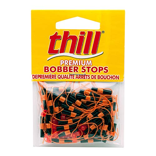 ThillThill Premium Bobber Stops for Fishing Floats - color: Fluorescent Orange