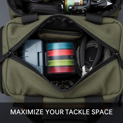 Silicone Fishing Line Spool Holder, Flexible Tackle Organizer for Main Line & Leaders, Compact Storage Box 3.35 x 2.44 x 2.64 Inches