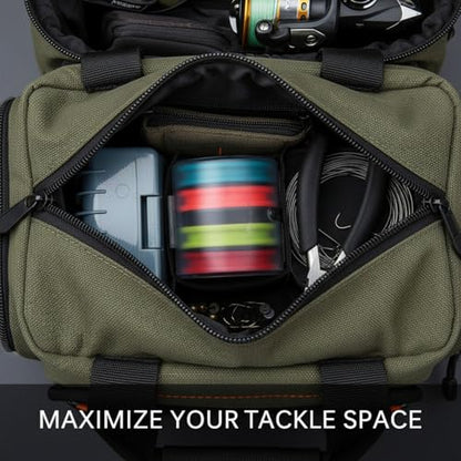 Silicone Fishing Line Spool Holder, Flexible Tackle Organizer for Main Line & Leaders, Compact Storage Box 3.35 x 2.44 x 2.64 Inches