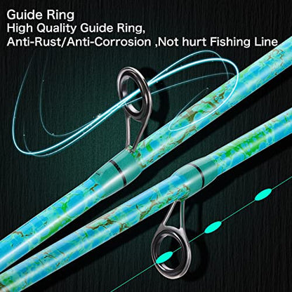 Sougayilang Fishing Rod and Reel Combo, 2-Piece 5-Foot 6-Inch Graphite & Fiberglass Rod, Durable and Strong, Quickset Anti-Reverse Fishing Reel (1Pack/2Pack) - color: Spinning Combo - 1 PACK