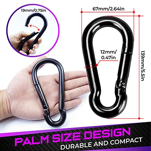 PAMAZY 2Pcs 5.5In Spring Snap Hooks 1000LBS Capacity, Utility Hook Clip, Heavy Duty Rope Connector, Quick Link Snap Hooks for Indoor & Outdoor, Hanging, Camping, Fishing - size: 2Pcs 5.5In