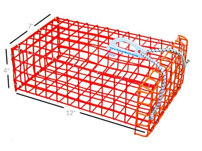 Heavy-Duty Fishing Chum Box – 12” x 7” x 4” PVC Coated Wire Chum Cage – Fits Standard Frozen Chum Blocks