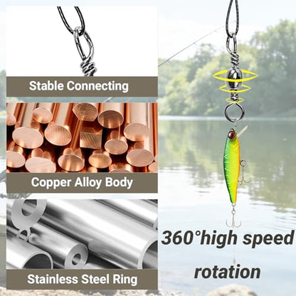 Atibin Steel Wire Fishing Leader Lure Stainless Snap Fishing Leaders Freshwater Saltwater Swivel Leader Wire Strong Black Nickel - size: Size #6 (11.8in-70lb) 30pcs