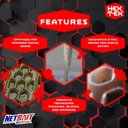 NetBait HexTek Blip Minnow | Soft Plastic Swimbait | Precision Finesse Paddle-Tail for Bass | Electric Shad, 3-Inch