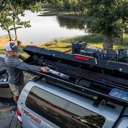 Yakima Rooftop Rod Box, Portable Hard Case for up to 8 Fishing Poles up to 8 Ft Long - Foam Pads & Removable Rod Holders for Gear Storage, TopWater