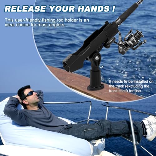 2pack Fishing Rod Holders for Boat, Kayak Fishing Rod Holder Boat Fishings Pole Holders for Track Mount/Deck Mount, Fishings Gear Accessories for Kayak, Canoe, Boat