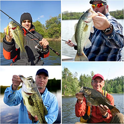 PLUSINNO Fishing Rod and Reel Combos - Carbon Fiber Telescopic Fishing Pole - Spinning Reel 12 +1 Shielded Bearings Stainless Steel BB - color: Fishing rod+reel(No Lures&Line), size: 2.4M 7.87FT