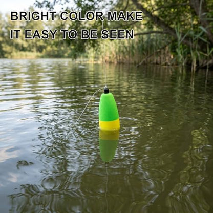 12-Piece Set Bobbers for Fishing, Weighted Fishing Bobbers, Quick Depth Adjustment, Low Visibility Conditions, Multi-Species Freshwatel, Tool-Free Setup, Distance Bite Detection