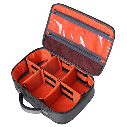 Kylebooker Fishing Reel Case – Travel Storage Bag with Adjustable Compartments for Fly Reels, Spinning Reels, Baitcasting Reel & Fishing Gear - color: Green