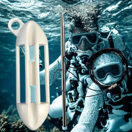 Fish Stringer Kit for Spearfishing, Stainless Steel | Secure Fish Storage, Marine-Grade Stainless Steel, High-Strength Monofilament Line, Quick Fish Attachment - color: White