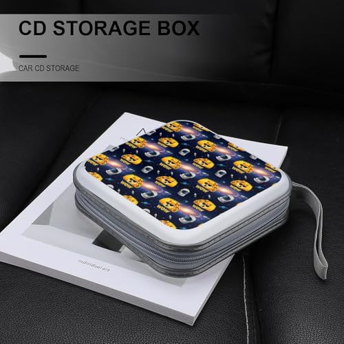 Galaxy Space Shiba Inu Dog CD Cases Holder DVD Storage Case Holders CD DVD Disc Case Storage Wallet Binder, 40 Capacity - color: color764