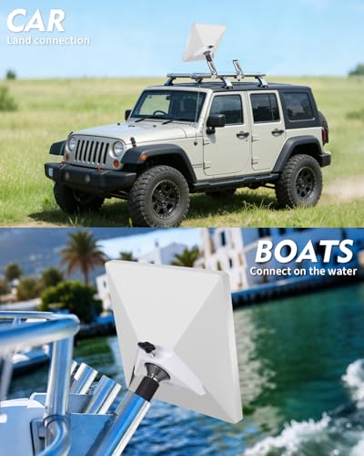 Starlink Mini Rod Holder Mount, Marine-Grade 316 Stainless Steel Boat Mount with Pipe Adapter for Starlink Mini Antenna – Perfect for Boats, Yachts, Sailboats, Trawlers & RVs