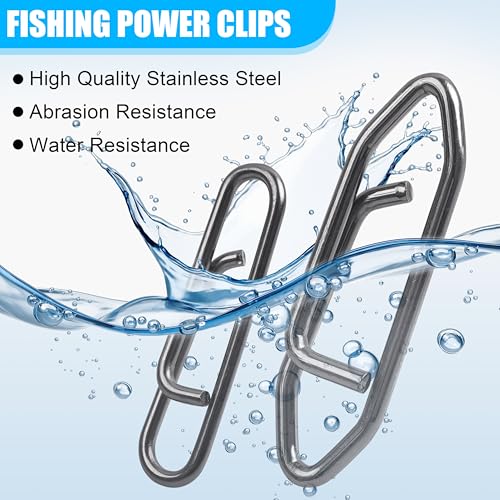 AGOOL Speed Clips for Fishing Lures Kit, Fishing Snaps Clips High Strength Quick Change Clips Stainless Steel Fishing Power Clips Swivels Fishing Tackle Connector Snaps - style: 90pcs Fishing Clips Kit