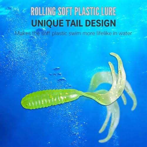 Fishing Lure Kit, 45PCS Tackle Box with Soft Plastic Baits, Spinnerbaits, Jig Heads, Topwater Lures, Fishing Gear Accessories Kit for Bass Trout Walleye Freshwater Saltwater - style: D-70pcs