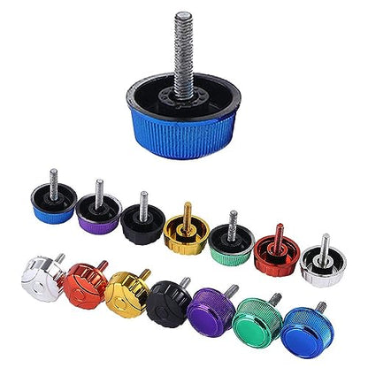 Pokinge 6 Pair Fishing Reel Handle Screw Caps Replacement Fishing Spinning Reels Screw Nut Colorful Power Handle Grip Fishing Tackle Accessories(Colourful)
