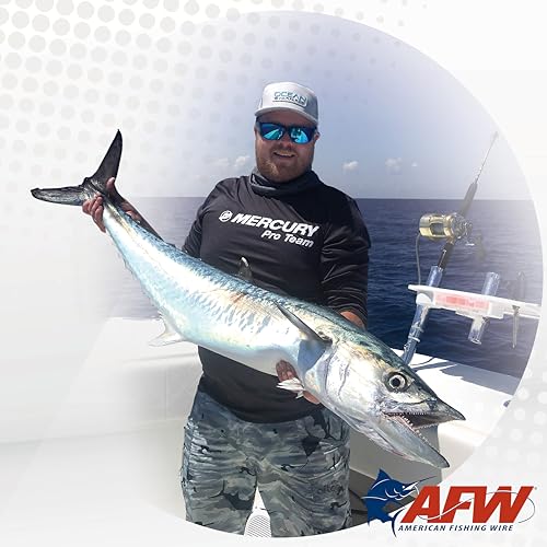 American Fishing Wire Surfstrand Bare 1x7 Stainless Steel Leader Wire - Fishing Leader Line for Saltwater, 20lb Test - 325lb Test in Bright, Camo in 30ft, 300ft, 600ft and 1,000ft Lengths - color: Camo, size: 15 lb / 600 ft
