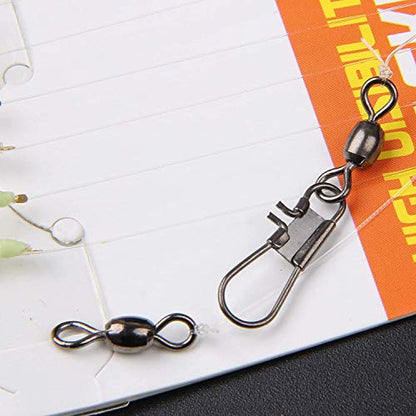 Fishing Bait Rigs Saltwater, 10Packs Surf Fishing Rigs with Fish Skin Feather Fishing Hooks Swivels Glow Beads Rigs Sea Bass Rigs Fishing Bait Lures - color: BVB, size: 4#