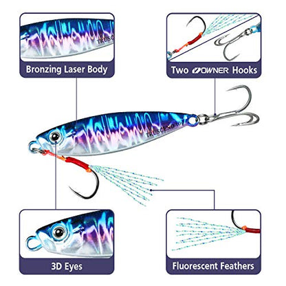 TRUSCEND Vibespinner Easy Catch Fishing Lures with BKK Hooks, Tail Spinner Baits with 4 Actions, Vibrating Swimming Flashing & Jigging for More Bites, Spoon Lures for Bass Trout Crappie Walleye Pike - color: D-0.35oz-1.8"