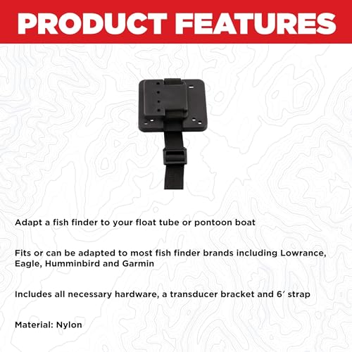 Scotty #268 Float Tube Fish Finder and Transducer Mount - one size | Includes All Necessary Hardware, A Tansducer Bracket and 6 Foot Strap