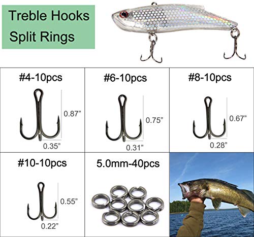 Unpainted Fishing Lures Making Kit DIY Blank Lures Crankbaits Minnow Jerkbait Hard Bait Set with Treble Hooks, Split Rings, Lure Eyes, Lure Stickers Lure Making Supplies Make Your Own Fishing Lures - style: 276pcs Lure Making Kit