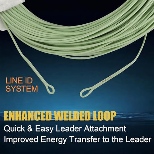 Aventik Trout Trout Boost Single Hand Spey Floating Fly Fishing Line Freshwater Fishing Smooth Accurate Casting Easy Roll Casting 100FT with Welded Loops - color: Green2 Trout Premier, size: 8F