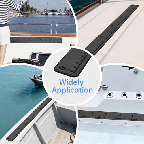 Fish Ruler with 3M Adhesive - 40in EVA Foam Fish Measuring Ruler for Fishing Boat Marine Accessories, Waterproof Non Slip Fish Measuring Tape, Fish Measurement Sticker Tool for Boat Kayak - color: Dark Grey